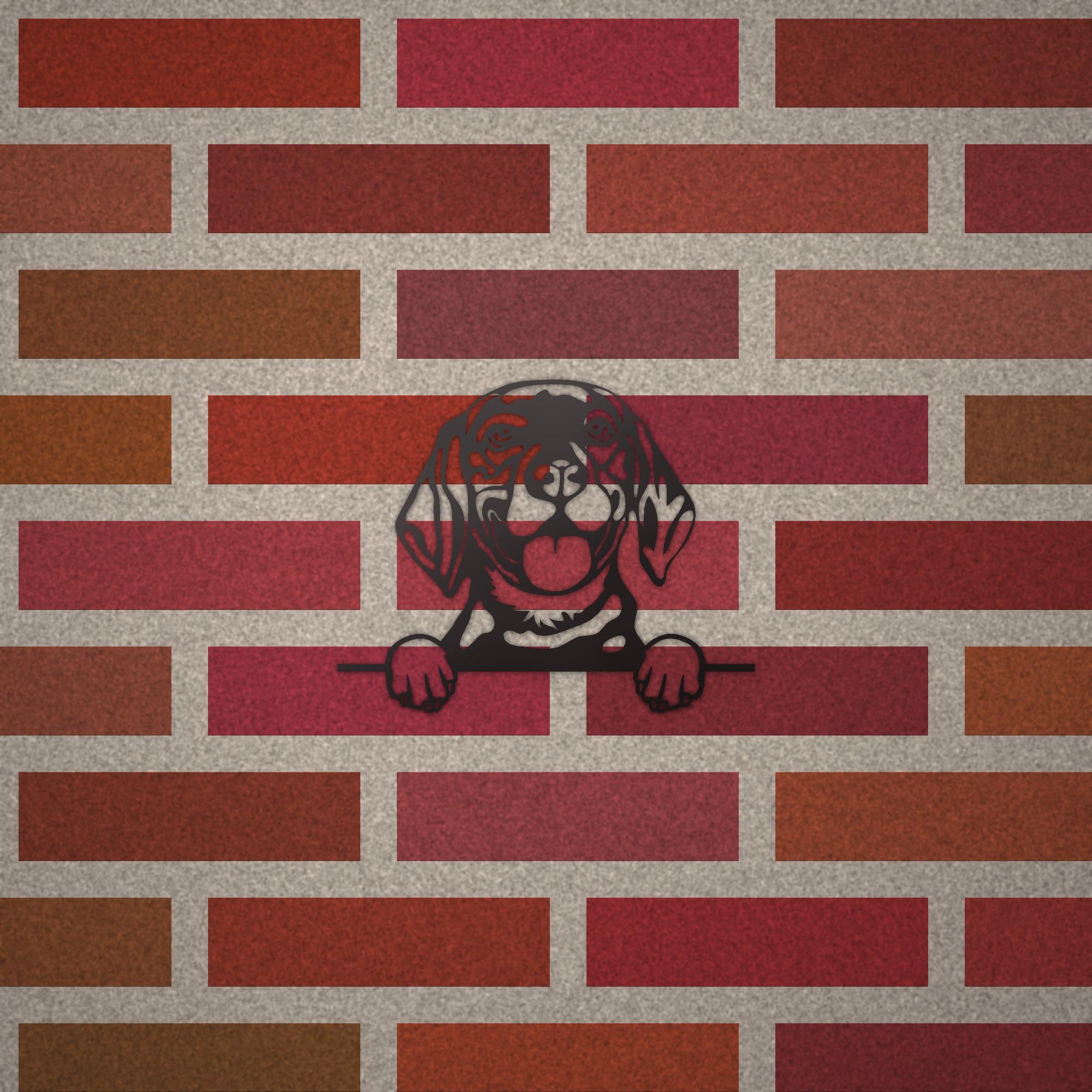 Beagle Metal Wall Art Metal Dog Sign — alternate angle