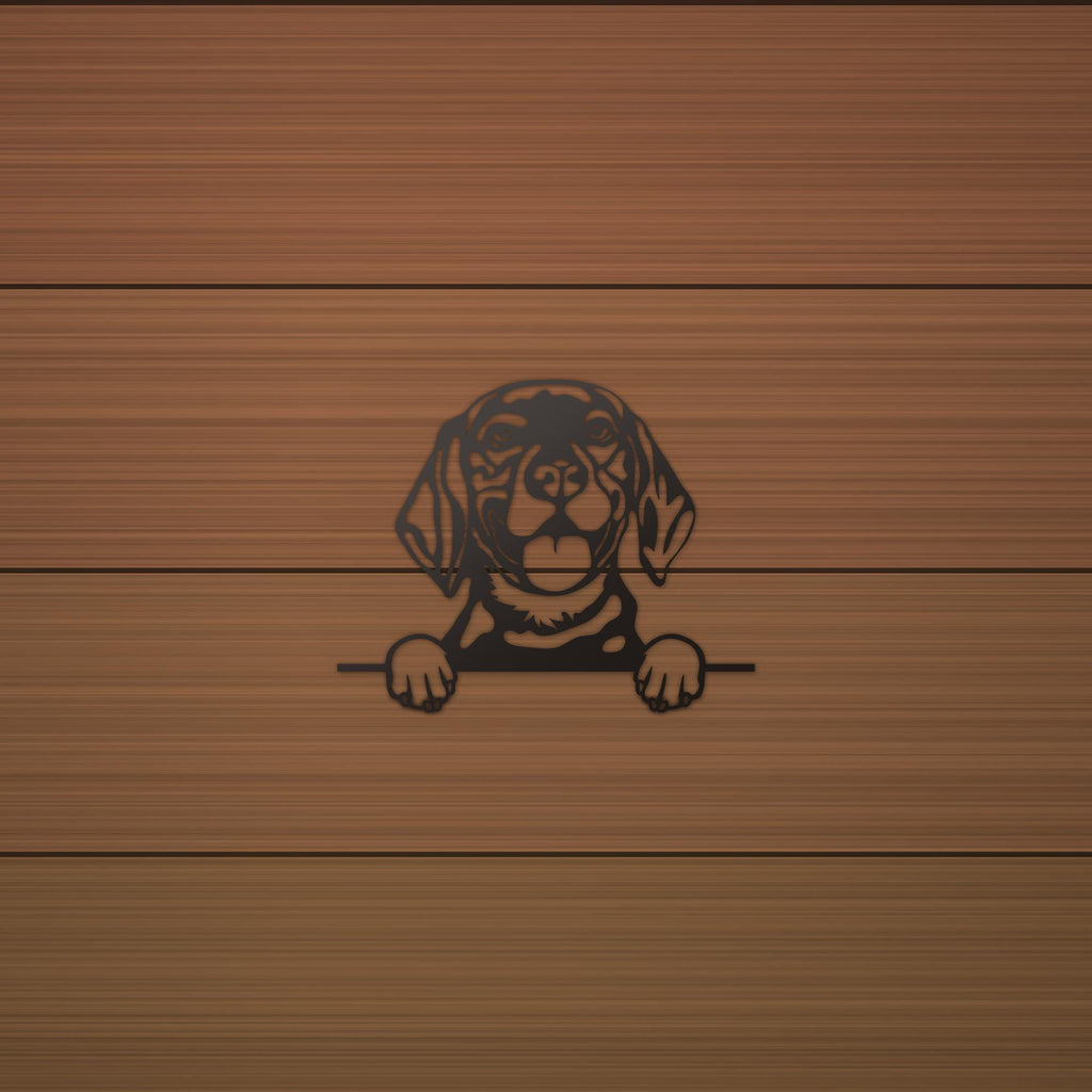 Beagle Metal Wall Art Metal Dog Sign — alternate angle