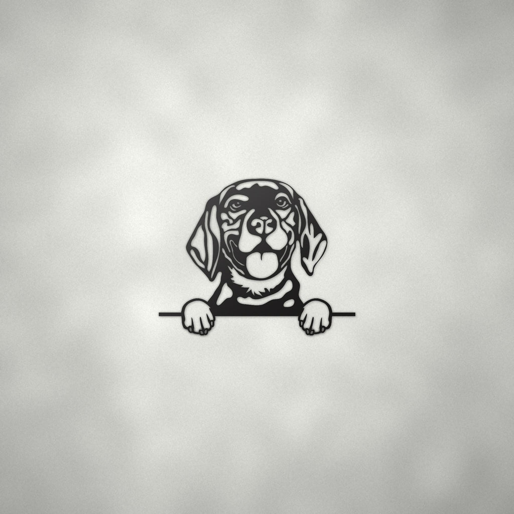 Beagle Metal Wall Art Metal Dog Sign — alternate angle