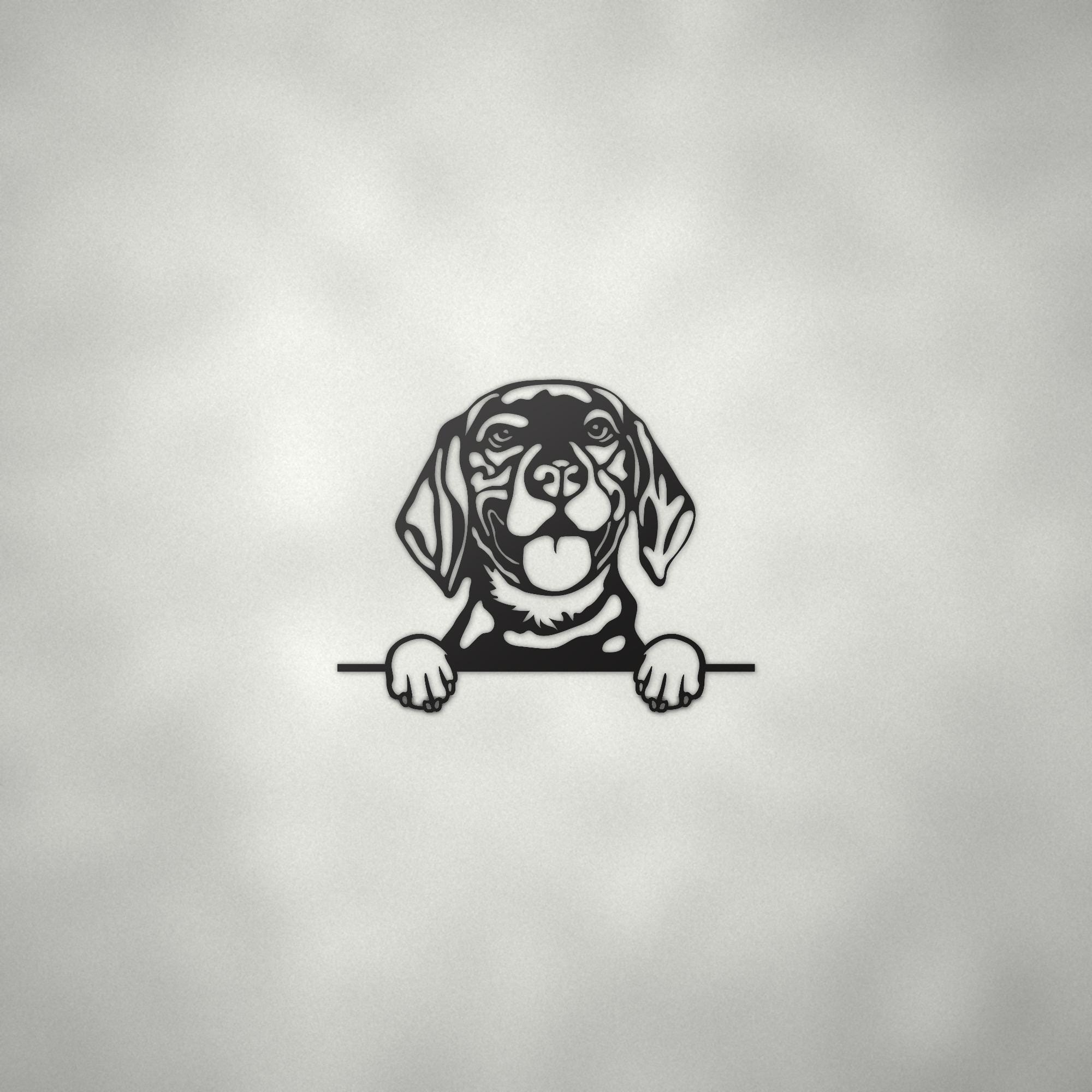 Beagle Metal Wall Art Metal Dog Sign — alternate angle