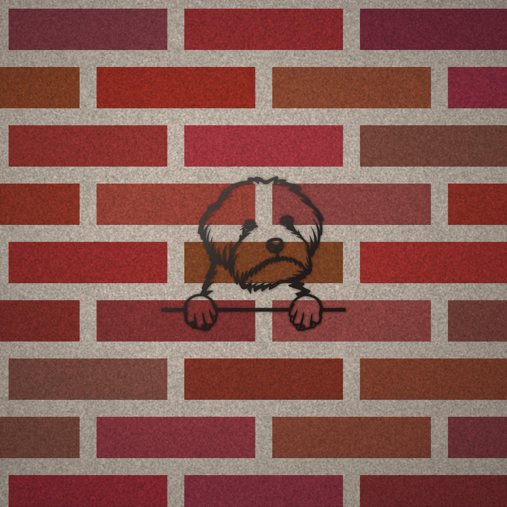 Maltipoo Metal Wall Art Metal Dog Sign — alternate angle