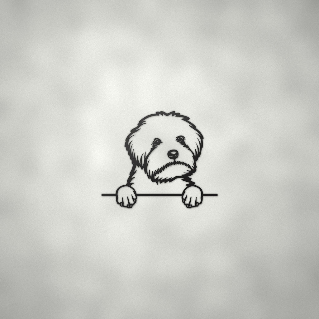 Maltipoo Metal Wall Art Metal Dog Sign — alternate angle