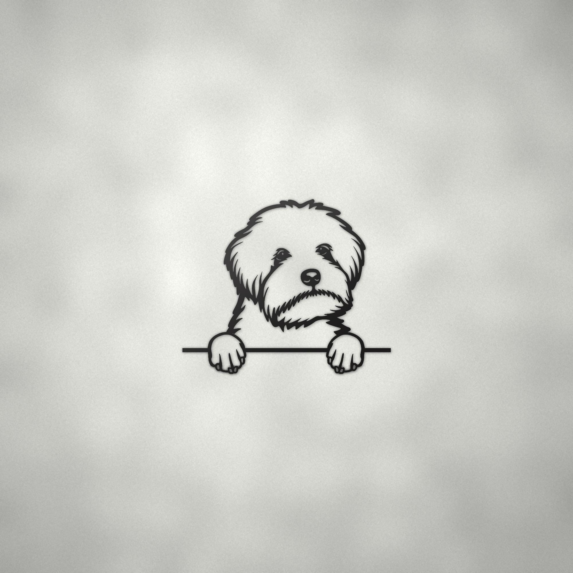 Maltipoo Metal Wall Art Metal Dog Sign — alternate angle