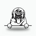 Mastiff Metal Wall Art Metal Dog Sign — front view on white background