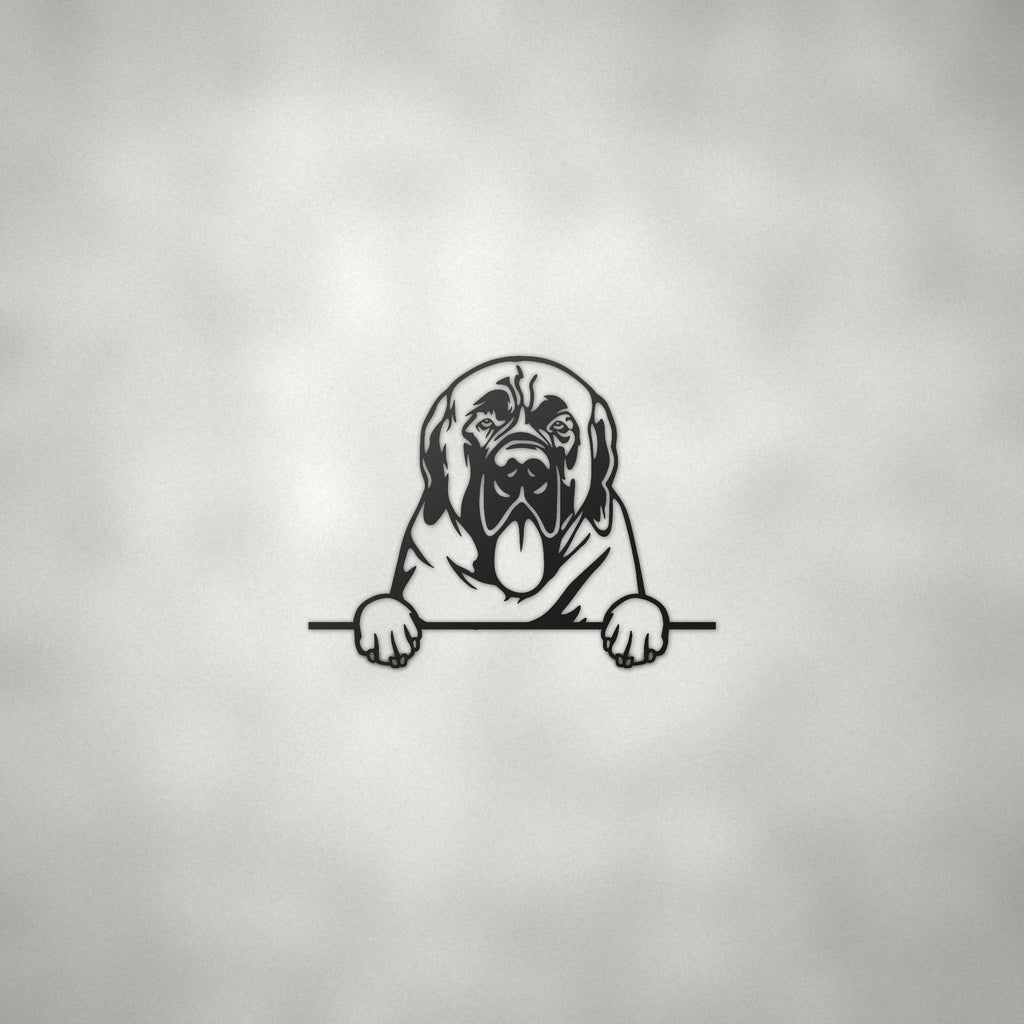Mastiff Metal Wall Art Metal Dog Sign — alternate angle