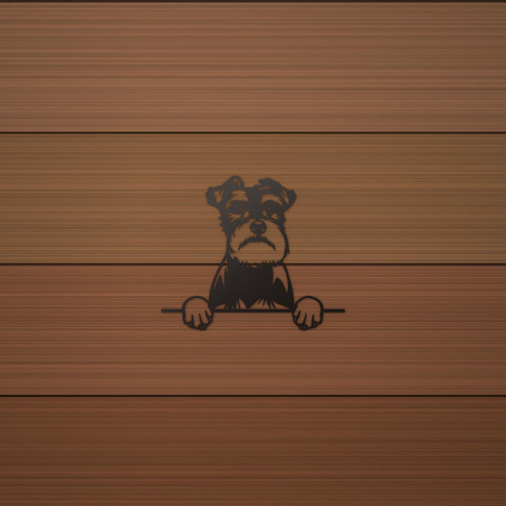 Schnauzer Metal Wall Art Metal Dog Sign — alternate angle