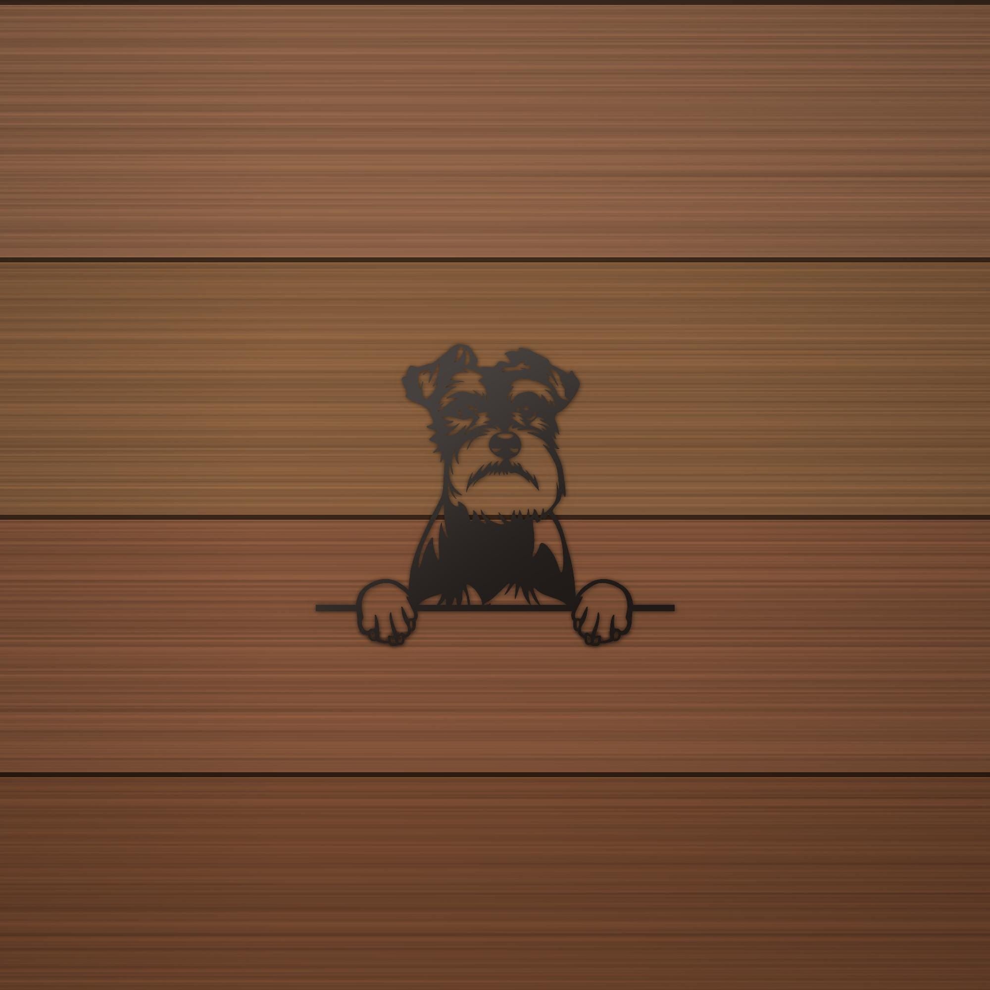 Schnauzer Metal Wall Art Metal Dog Sign — alternate angle