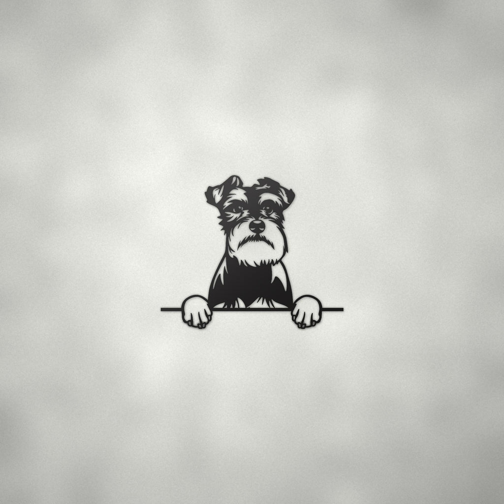 Schnauzer Metal Wall Art Metal Dog Sign — alternate angle