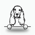 Cocker Spaniel Metal Wall Art Metal Dog Sign — front view on white background