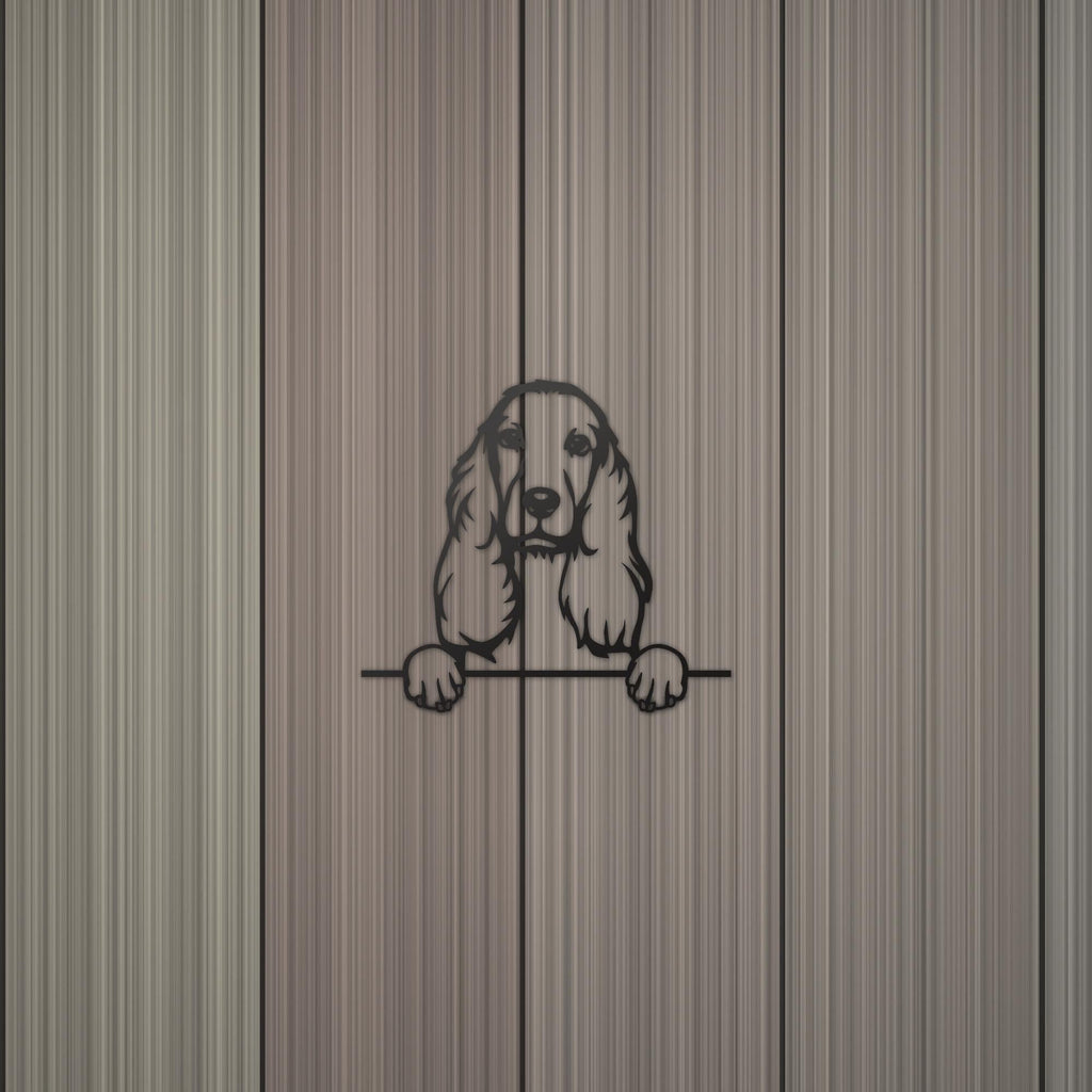 Cocker Spaniel Metal Wall Art Metal Dog Sign — detail view