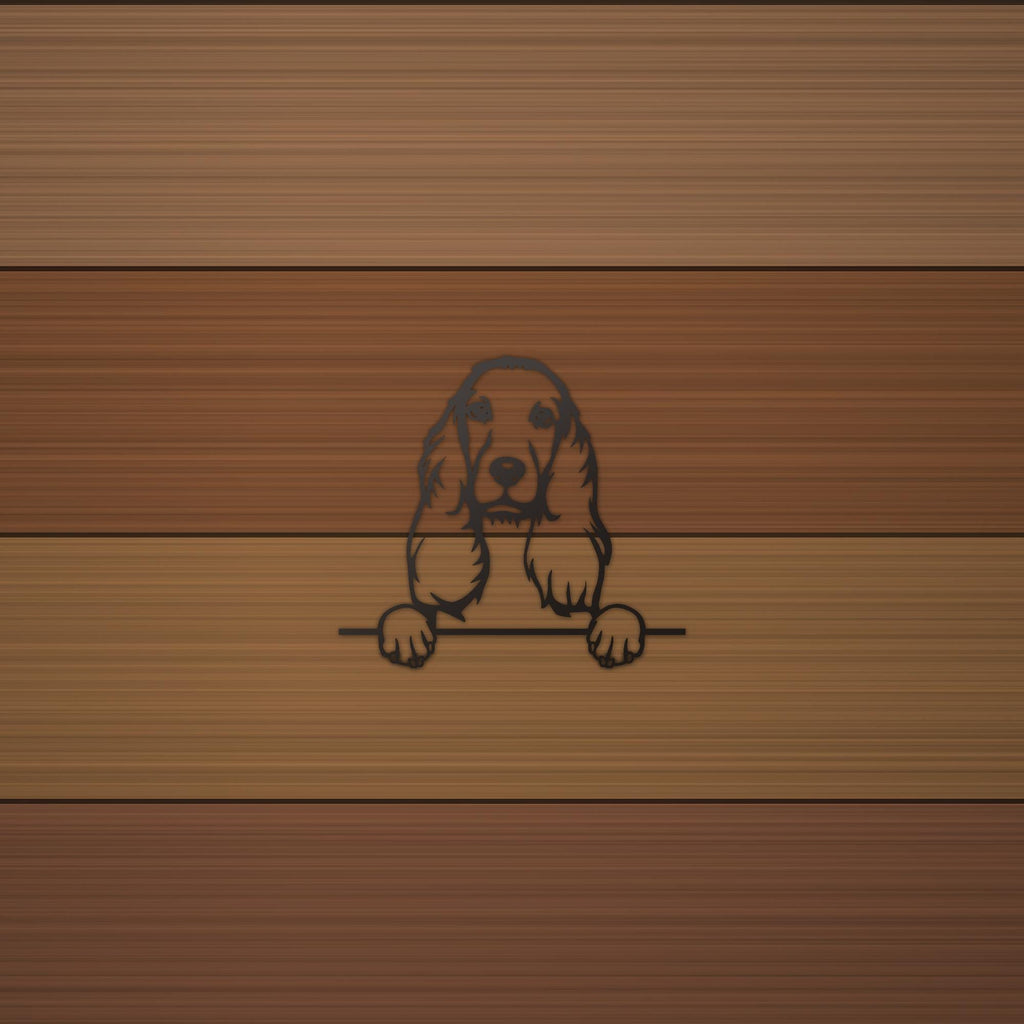 Cocker Spaniel Metal Wall Art Metal Dog Sign — alternate angle