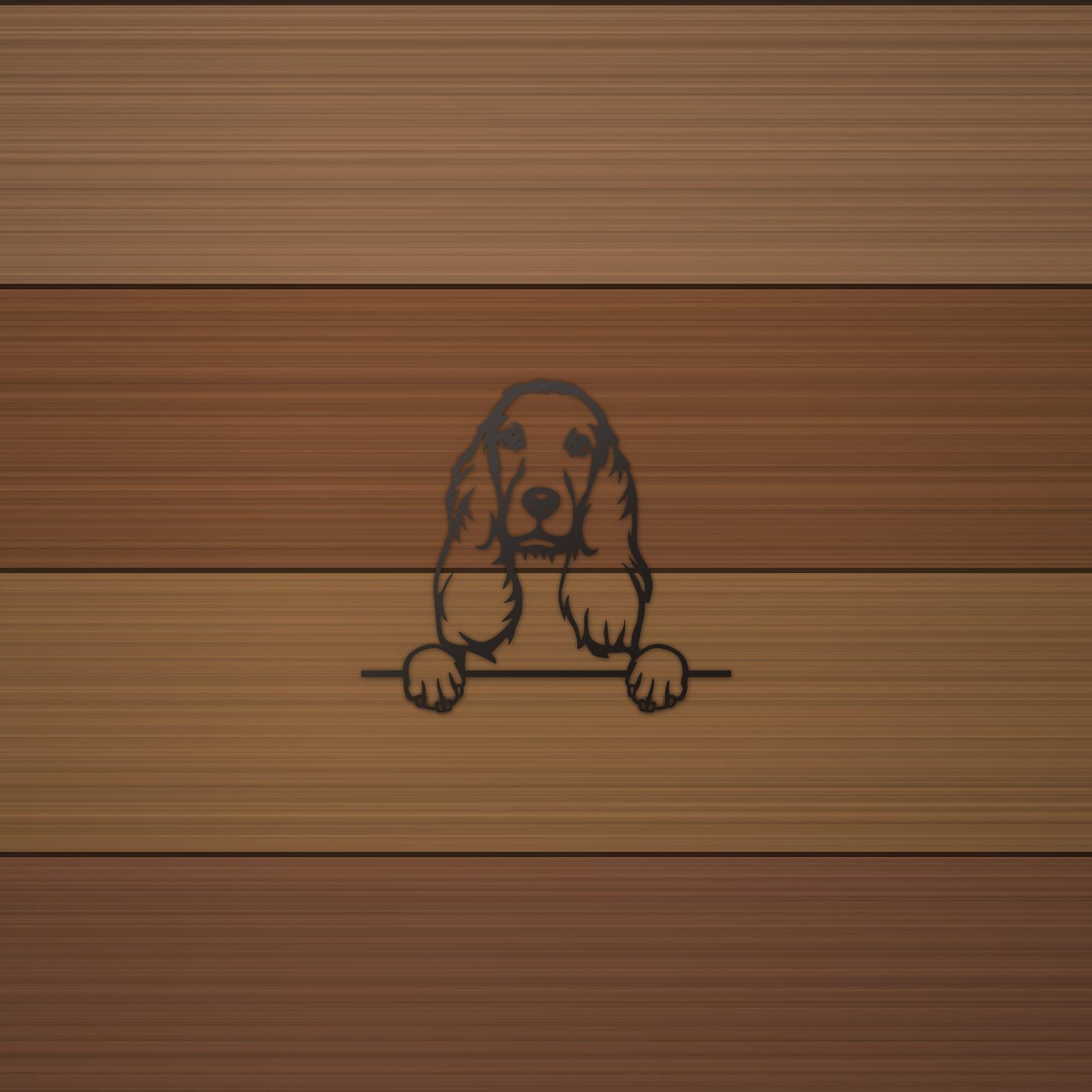 Cocker Spaniel Metal Wall Art Metal Dog Sign — alternate angle