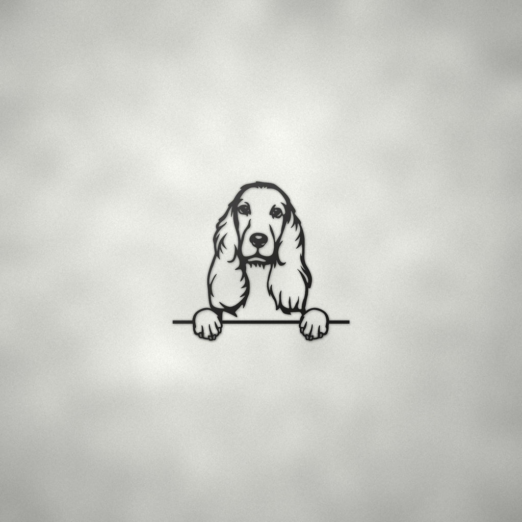 Cocker Spaniel Metal Wall Art Metal Dog Sign — alternate angle
