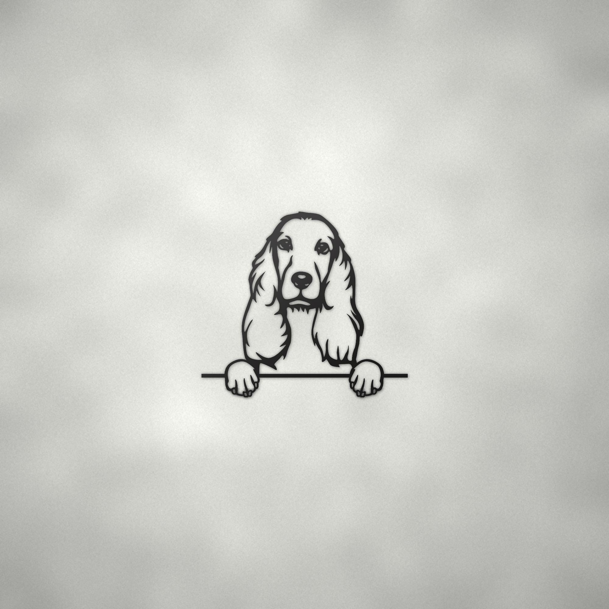 Cocker Spaniel Metal Wall Art Metal Dog Sign — alternate angle