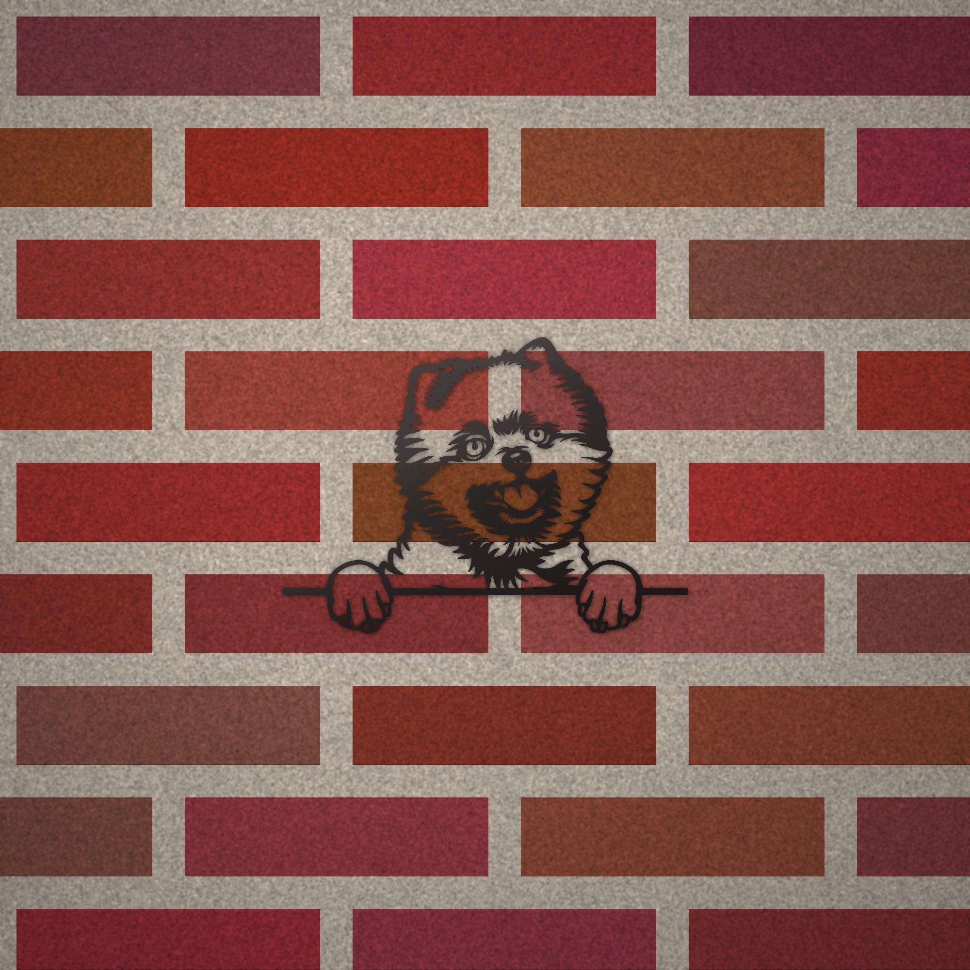 Pomeranian Metal Wall Art Metal Dog Sign — alternate angle