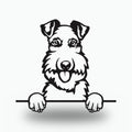 Fox Terrier Metal Wall Art Metal Dog Sign — front view on white background