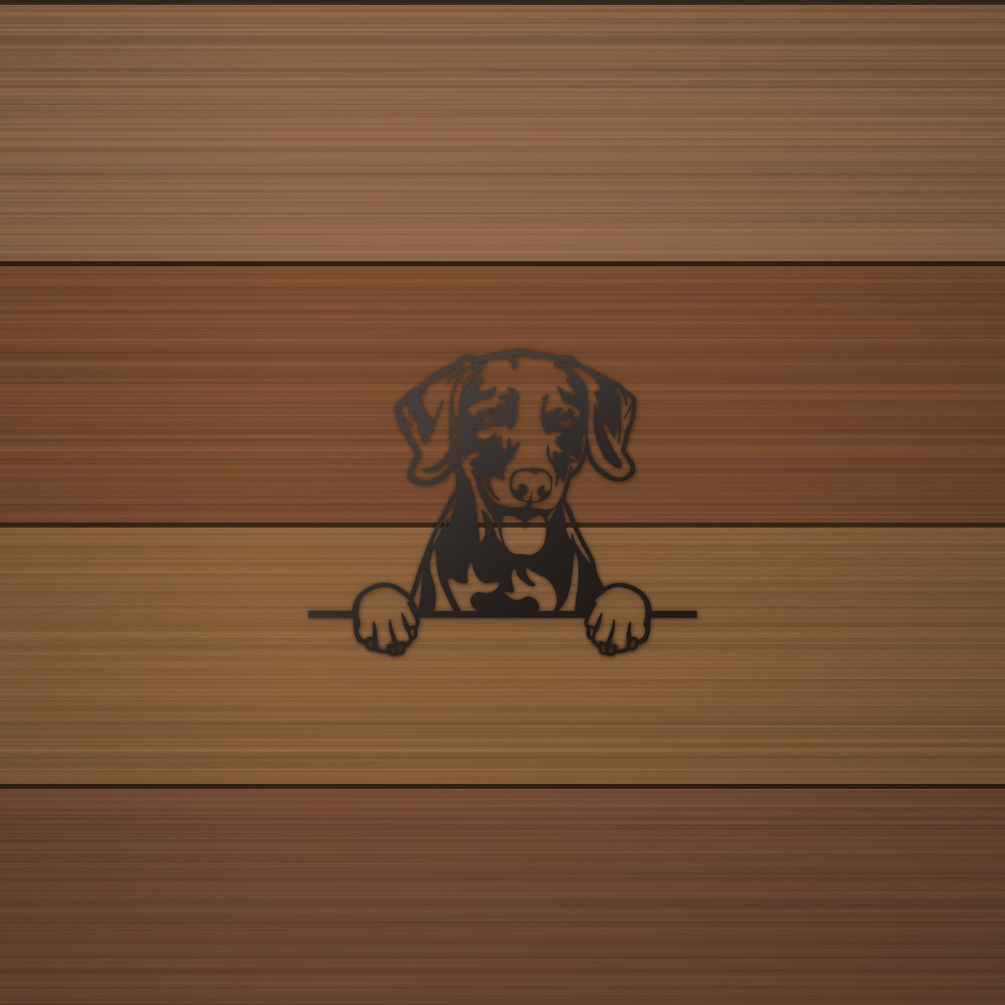 Weimaraner Metal Wall Art Metal Dog Sign — alternate angle