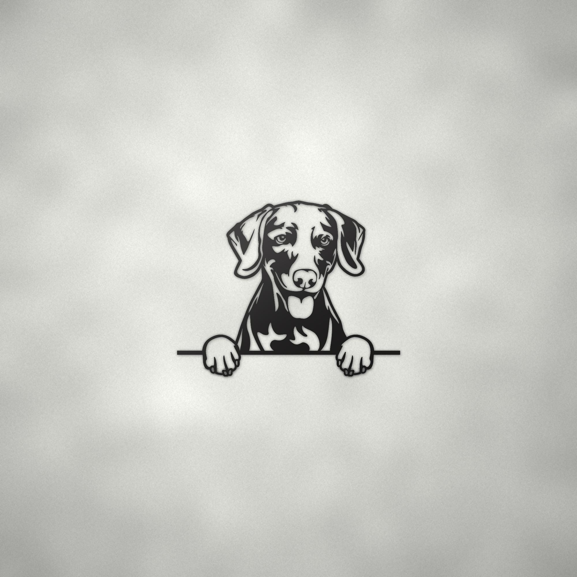 Weimaraner Metal Wall Art Metal Dog Sign — alternate angle
