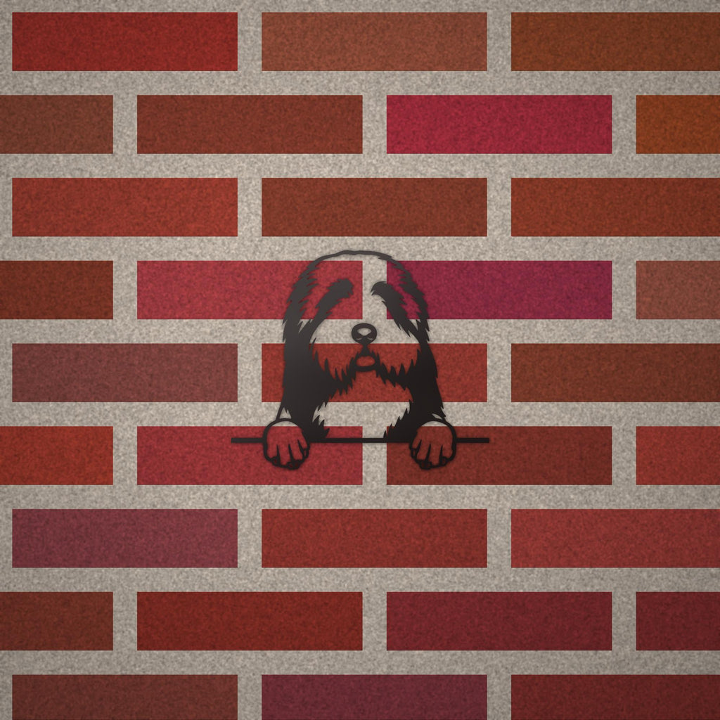 Bearded Collie Metal Wall Art Metal Dog Sign — alternate angle