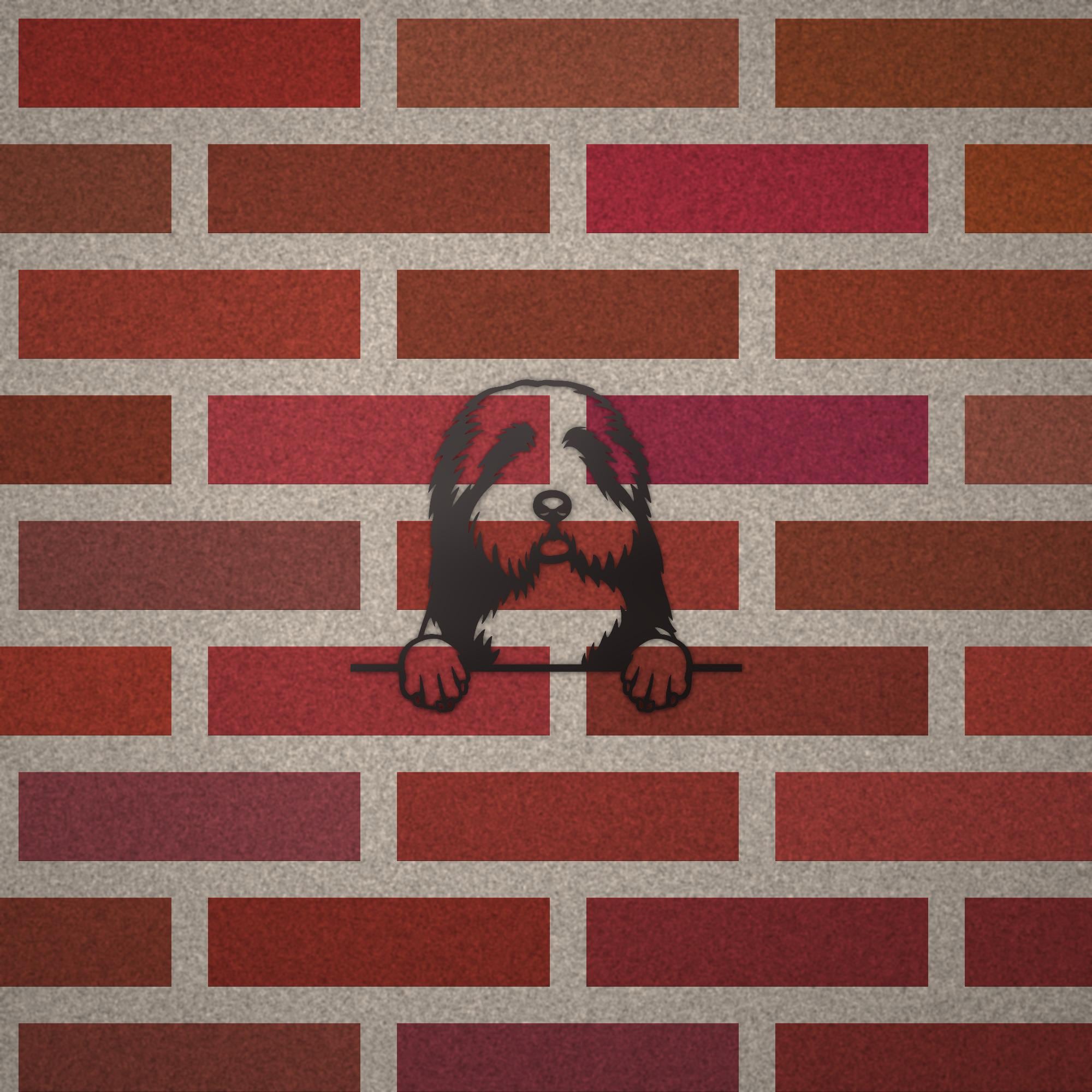 Bearded Collie Metal Wall Art Metal Dog Sign — alternate angle