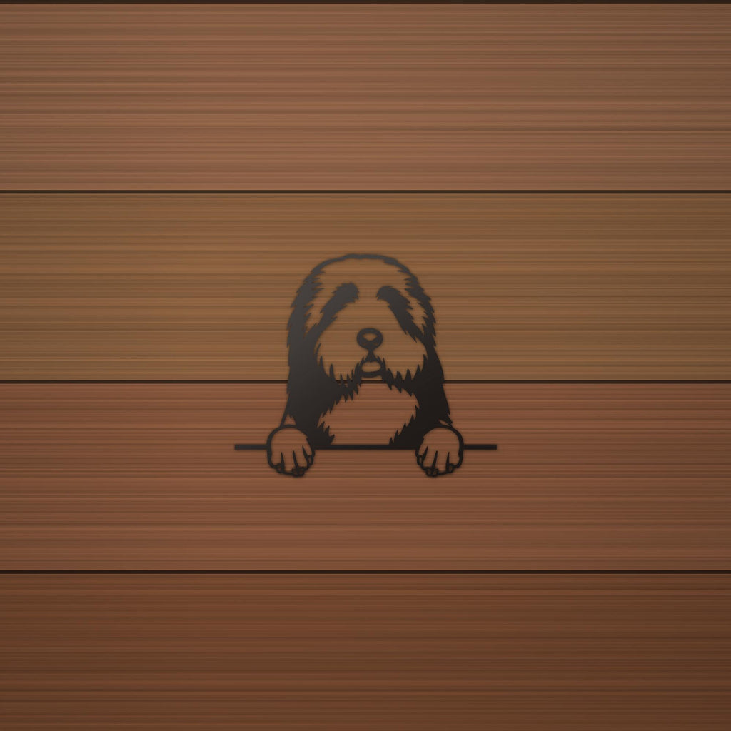 Bearded Collie Metal Wall Art Metal Dog Sign — alternate angle