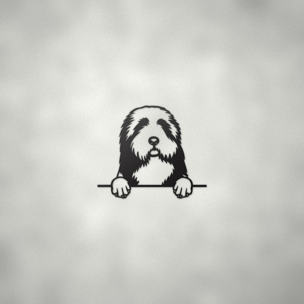 Bearded Collie Metal Wall Art Metal Dog Sign — alternate angle