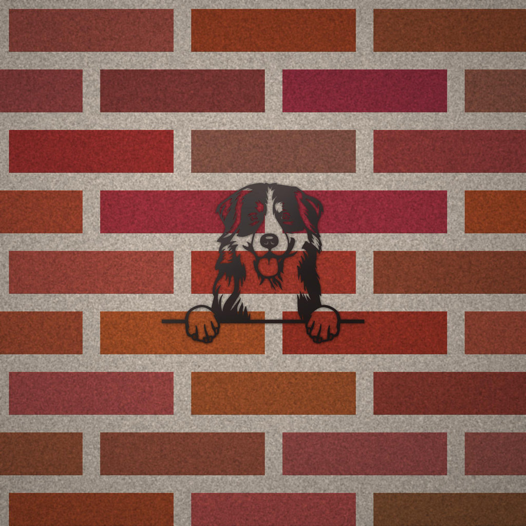 Bernese Mountain Dog Metal Wall Art Metal Dog Sign — alternate angle