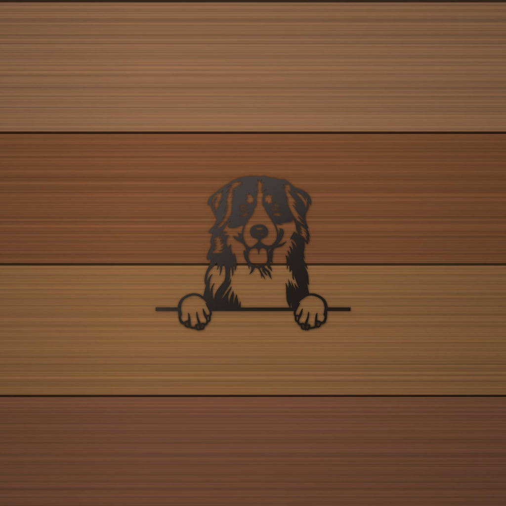 Bernese Mountain Dog Metal Wall Art Metal Dog Sign — alternate angle