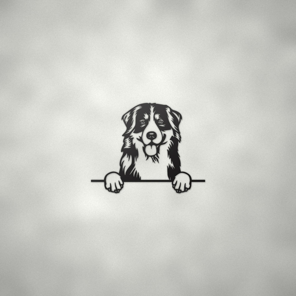 Bernese Mountain Dog Metal Wall Art Metal Dog Sign — alternate angle