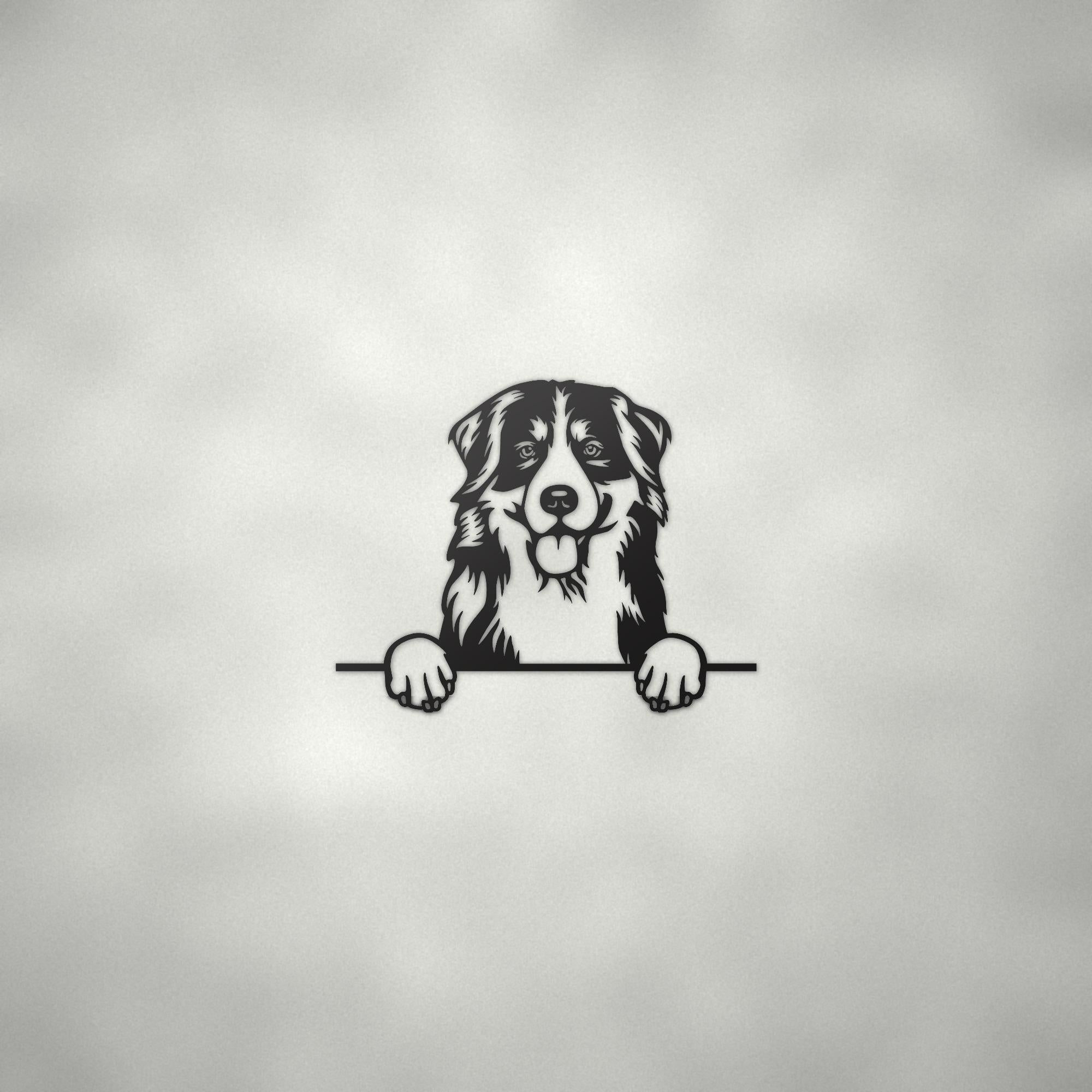 Bernese Mountain Dog Metal Wall Art Metal Dog Sign — alternate angle