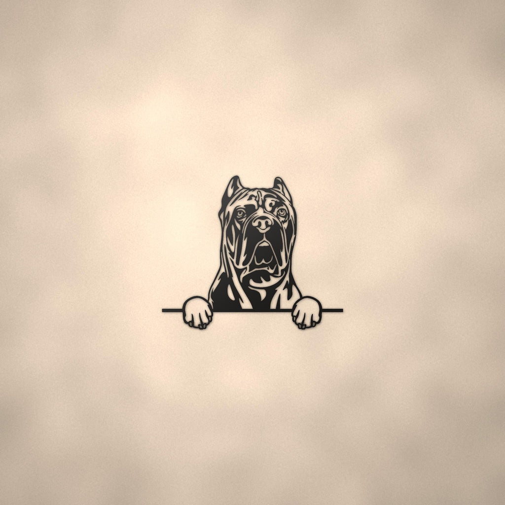 Cane Corso Metal Wall Art Metal Dog Sign — lifestyle setting