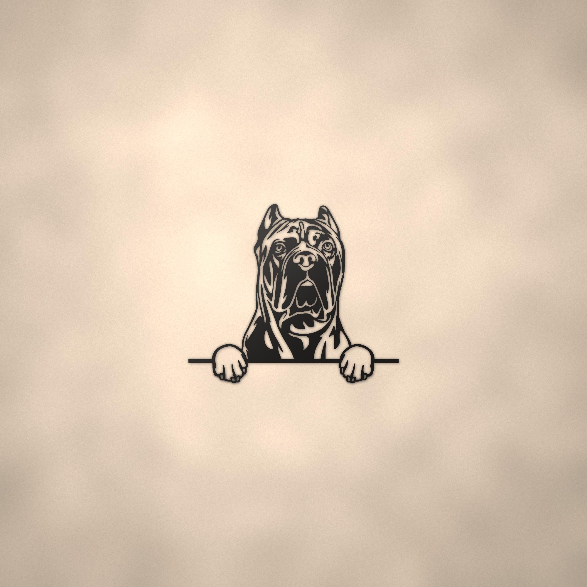 Cane Corso Metal Wall Art Metal Dog Sign — lifestyle setting