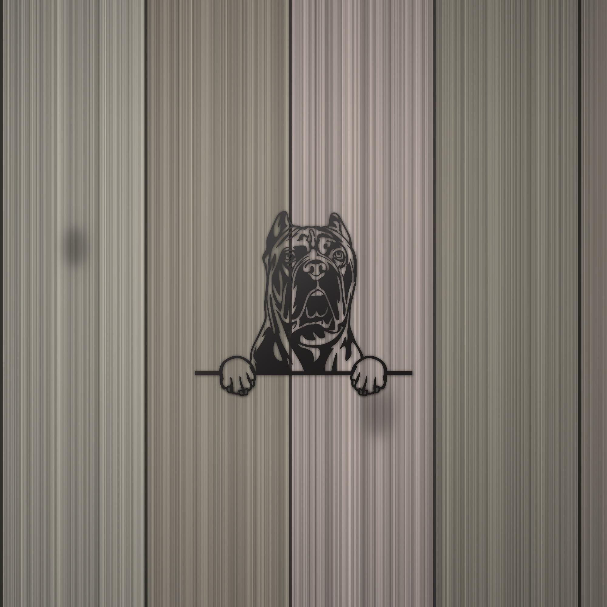 Cane Corso Metal Wall Art Metal Dog Sign — detail view