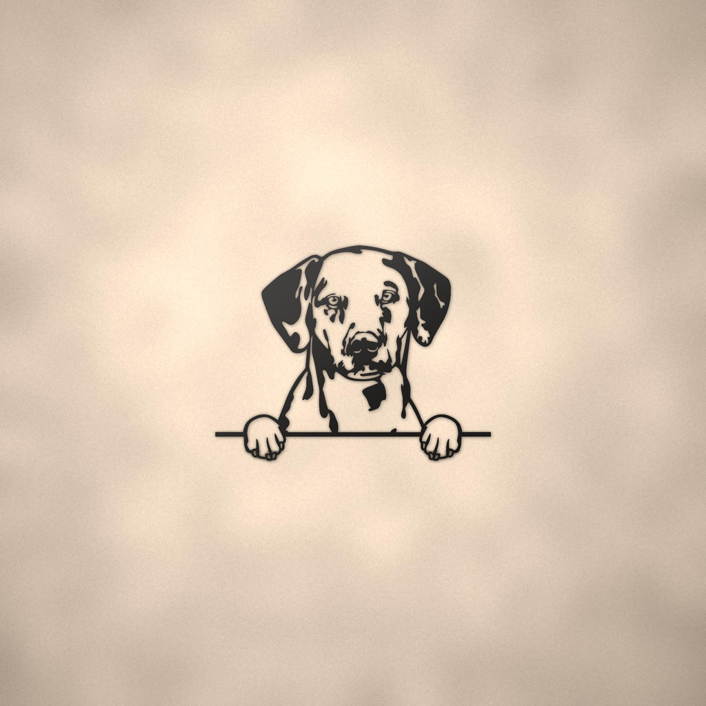 Dalmatian Metal Wall Art Metal Dog Sign — lifestyle setting