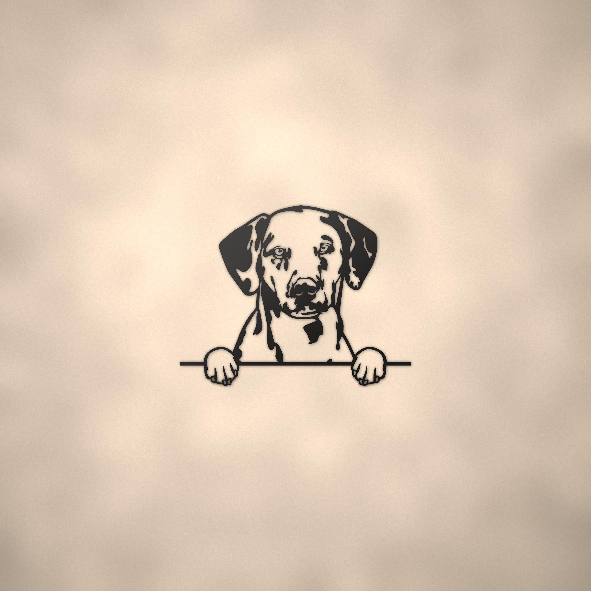 Dalmatian Metal Wall Art Metal Dog Sign — lifestyle setting