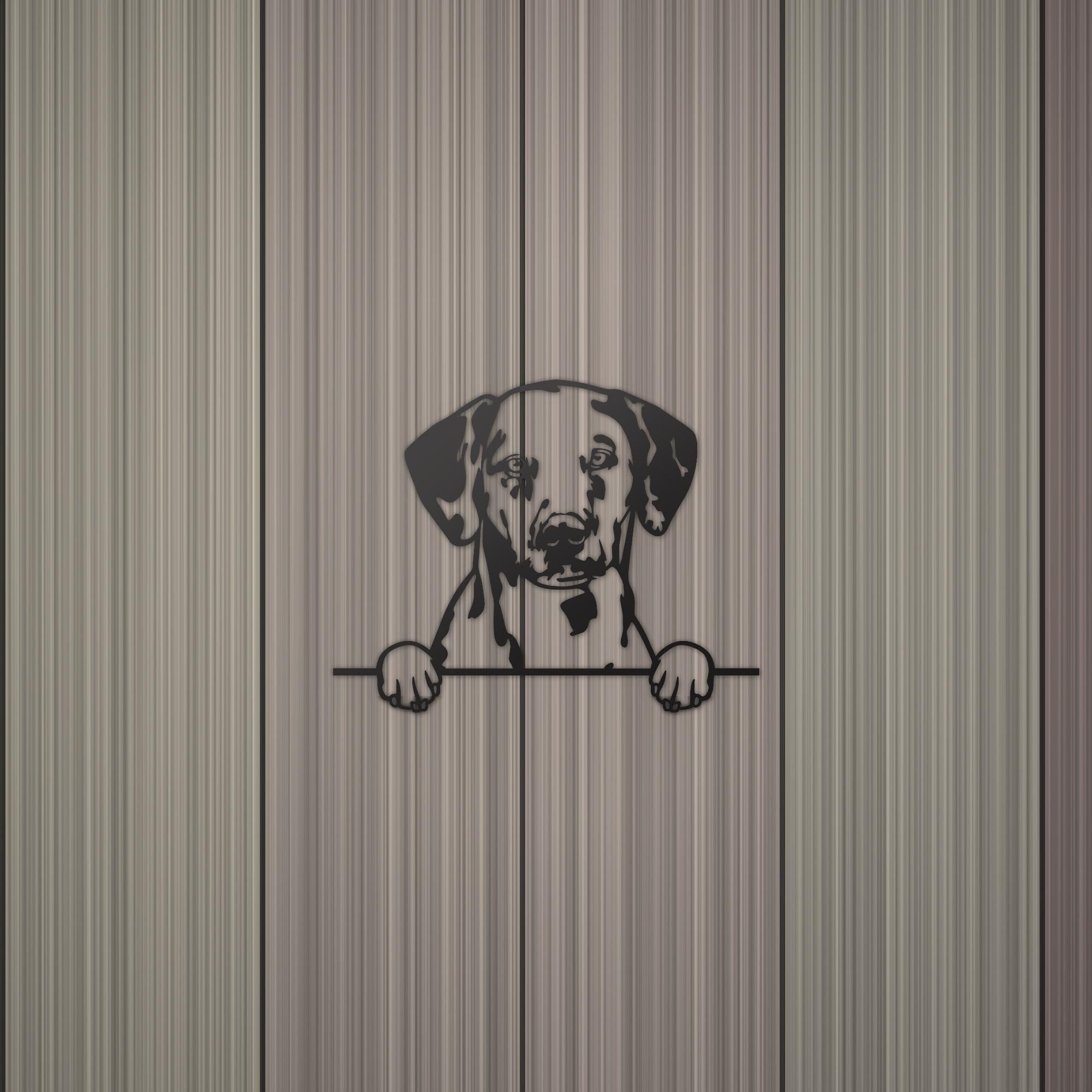 Dalmatian Metal Wall Art Metal Dog Sign — detail view