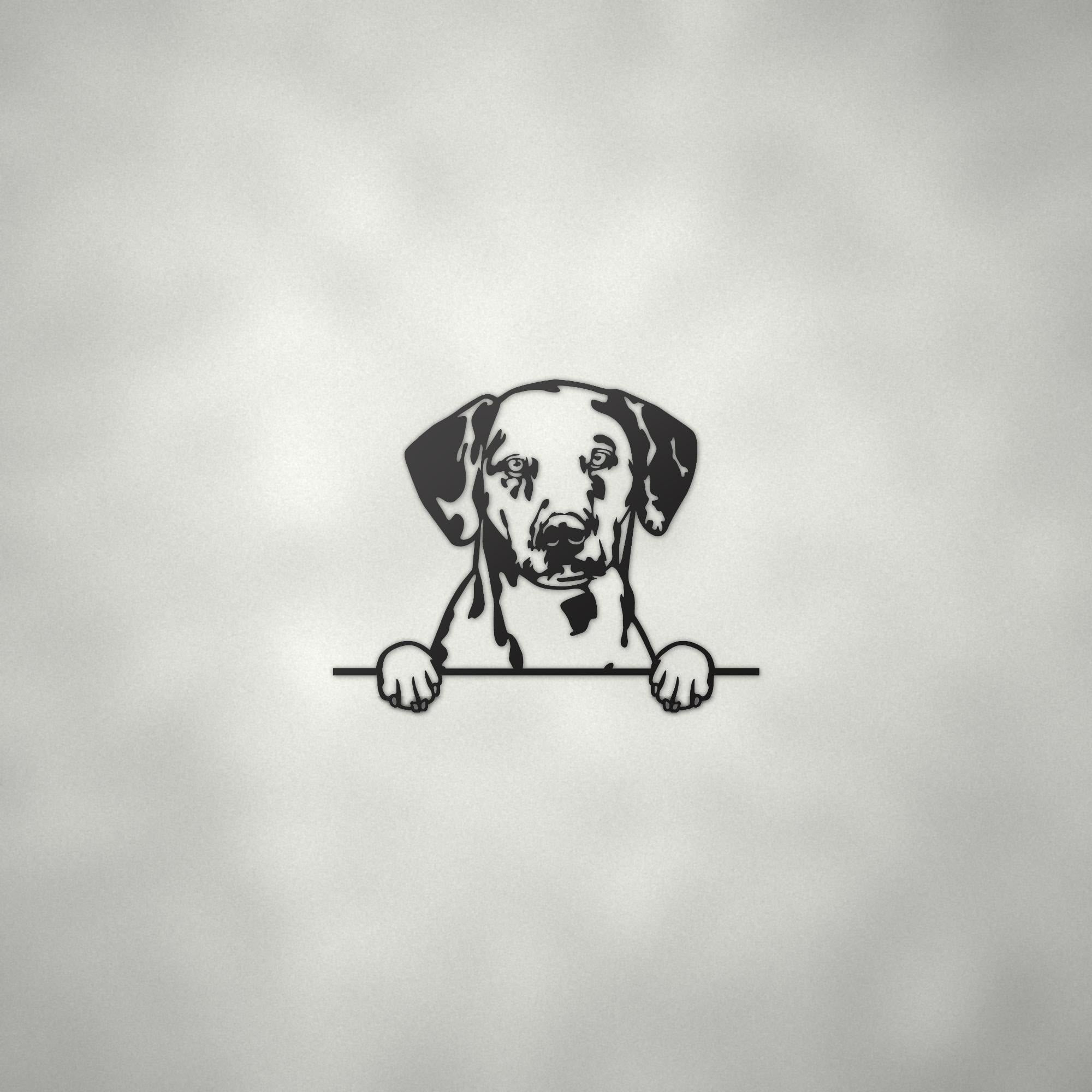 Dalmatian Metal Wall Art Metal Dog Sign — alternate angle