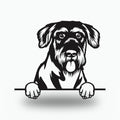Giant Schnauzer Metal Wall Art Metal Dog Sign — front view on white background