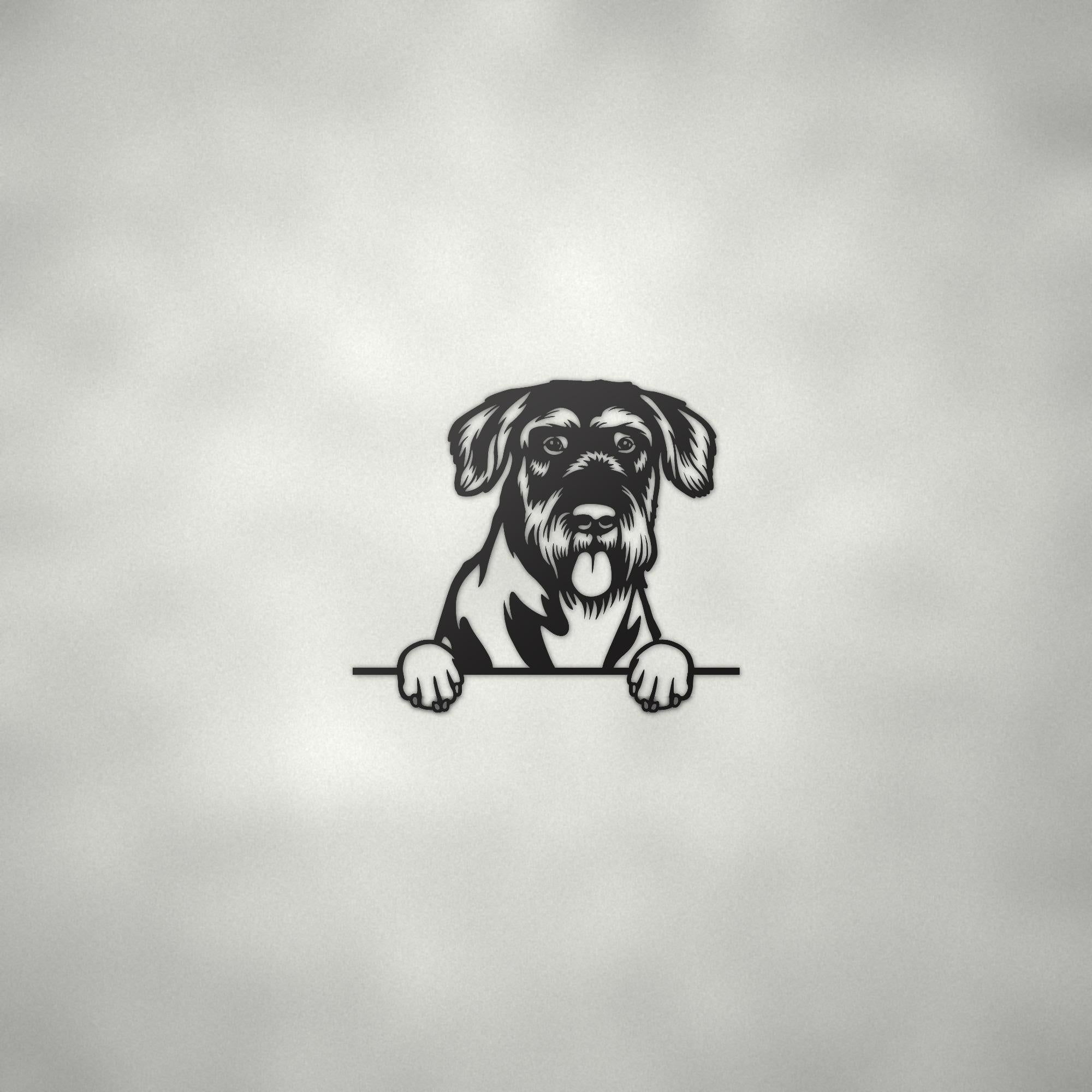 Giant Schnauzer Metal Wall Art Metal Dog Sign — alternate angle