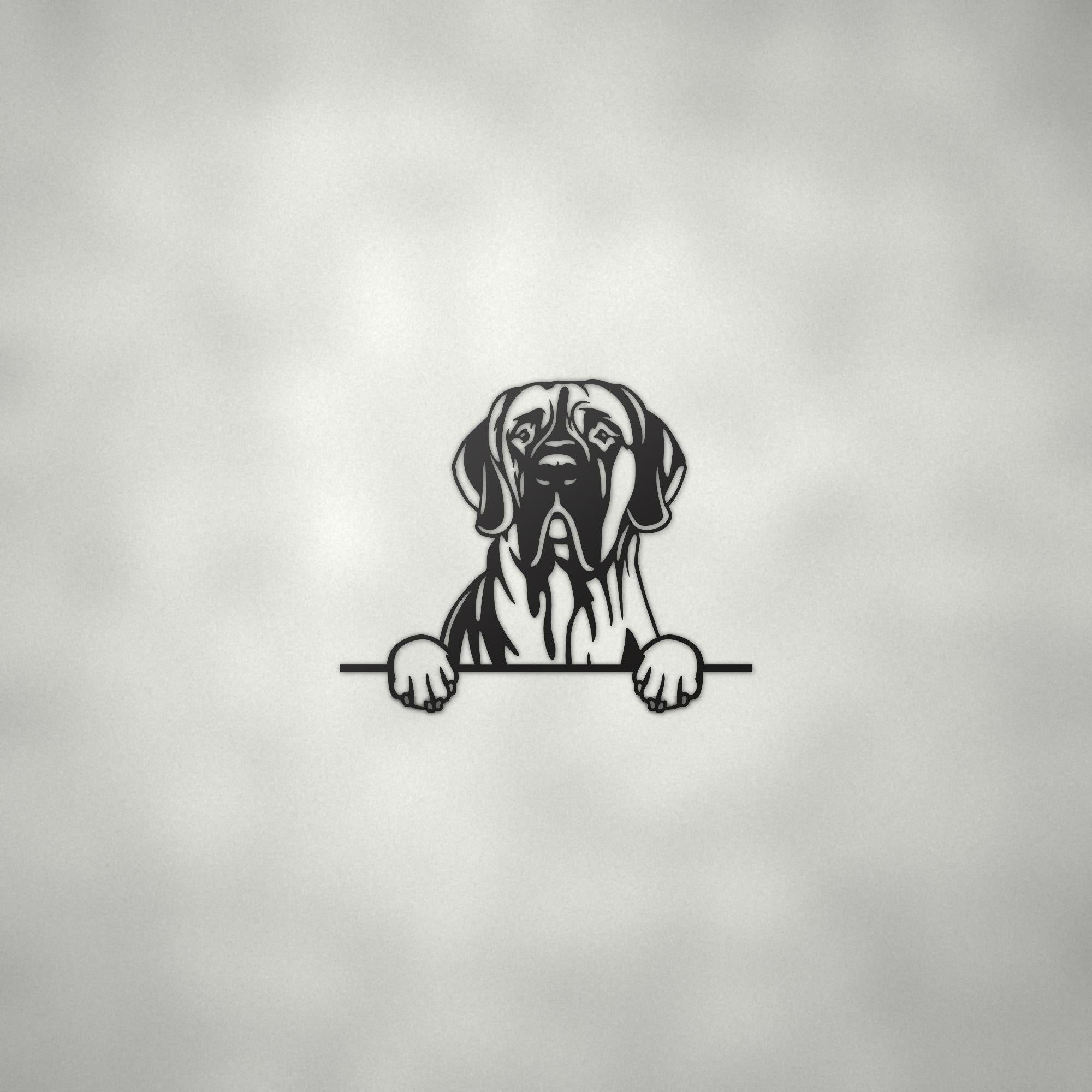 Great Dane Metal Wall Art Metal Dog Sign — alternate angle