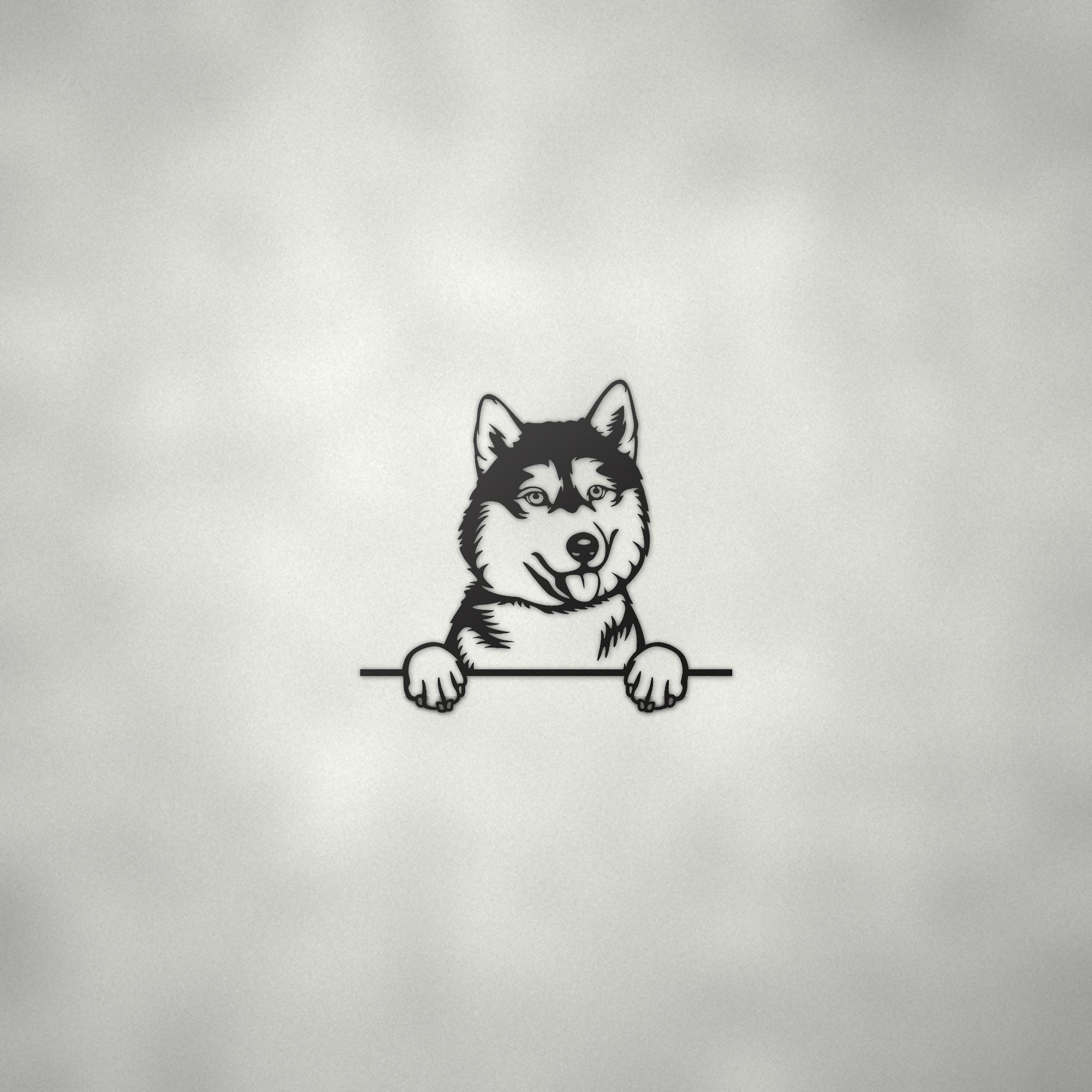 Siberian Husky Metal Wall Art Metal Dog Sign — alternate angle
