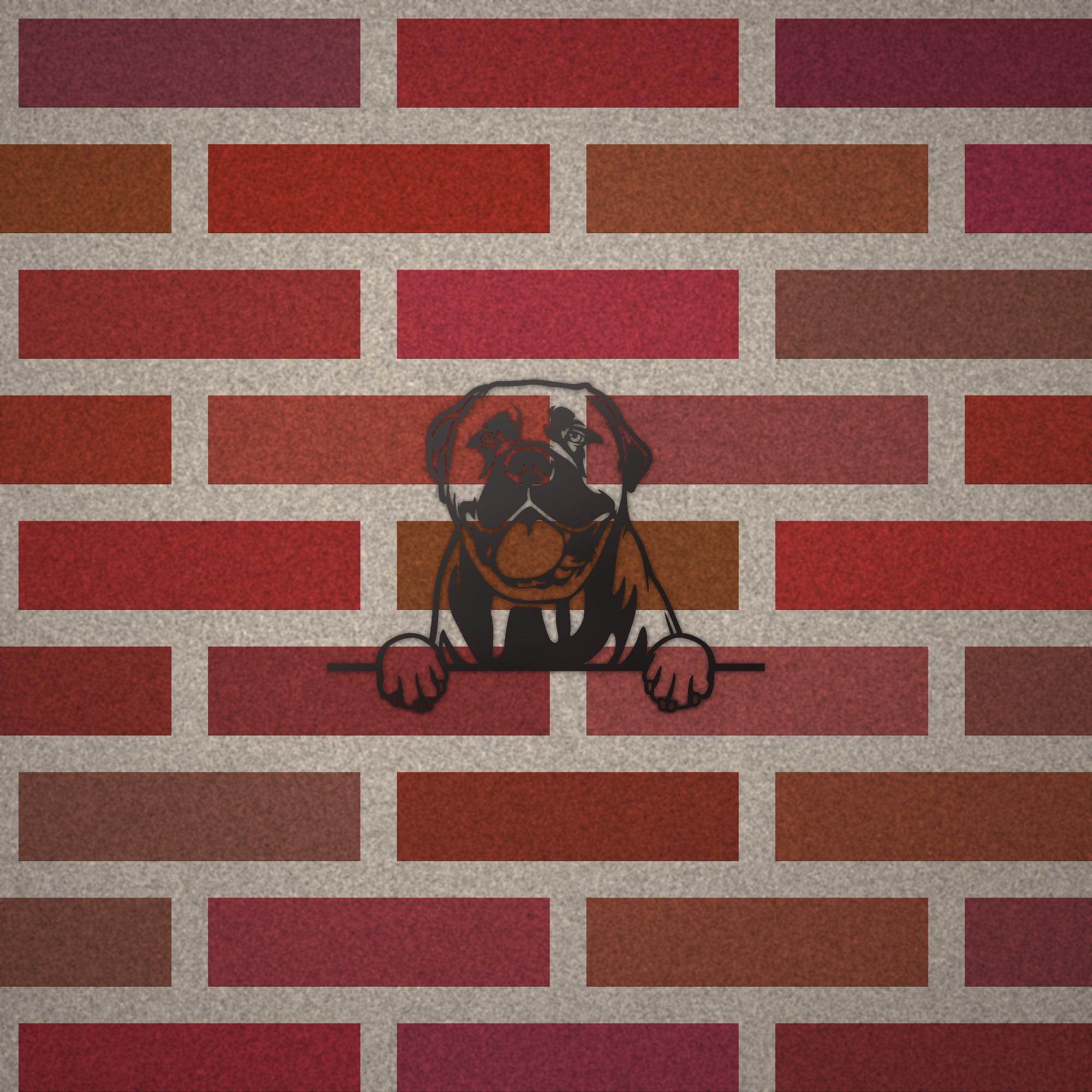 Bull Mastiff Metal Wall Art Metal Dog Sign — alternate angle