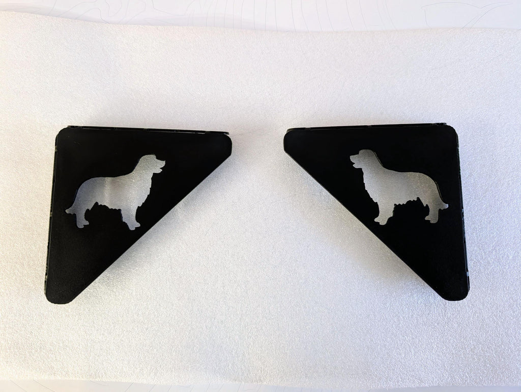 Golden Retriever Shelf Bracket Metal Shelf Bracket — front view on white background