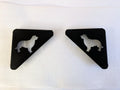 Golden Retriever Shelf Bracket Metal Shelf Bracket — front view on white background
