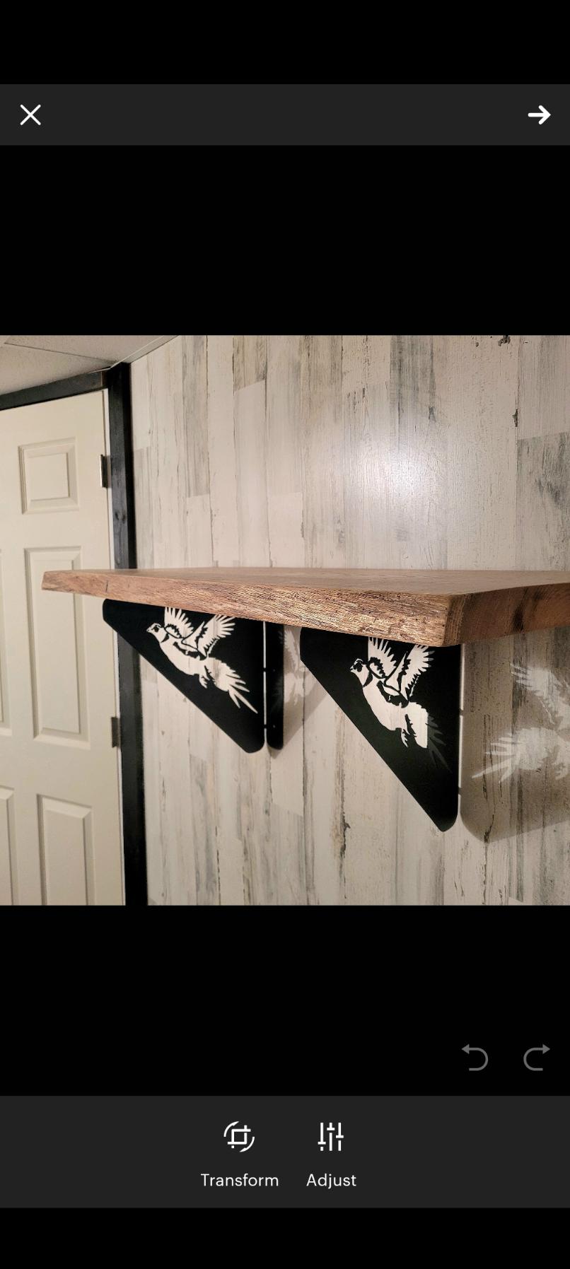 Hunter with Dog Shelf Bracket Set Metal Shelf Bracket — alternate angle