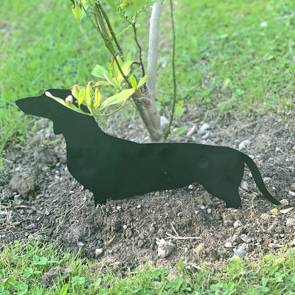 Dachshund Garden Stake Metal Garden Stake — alternate angle