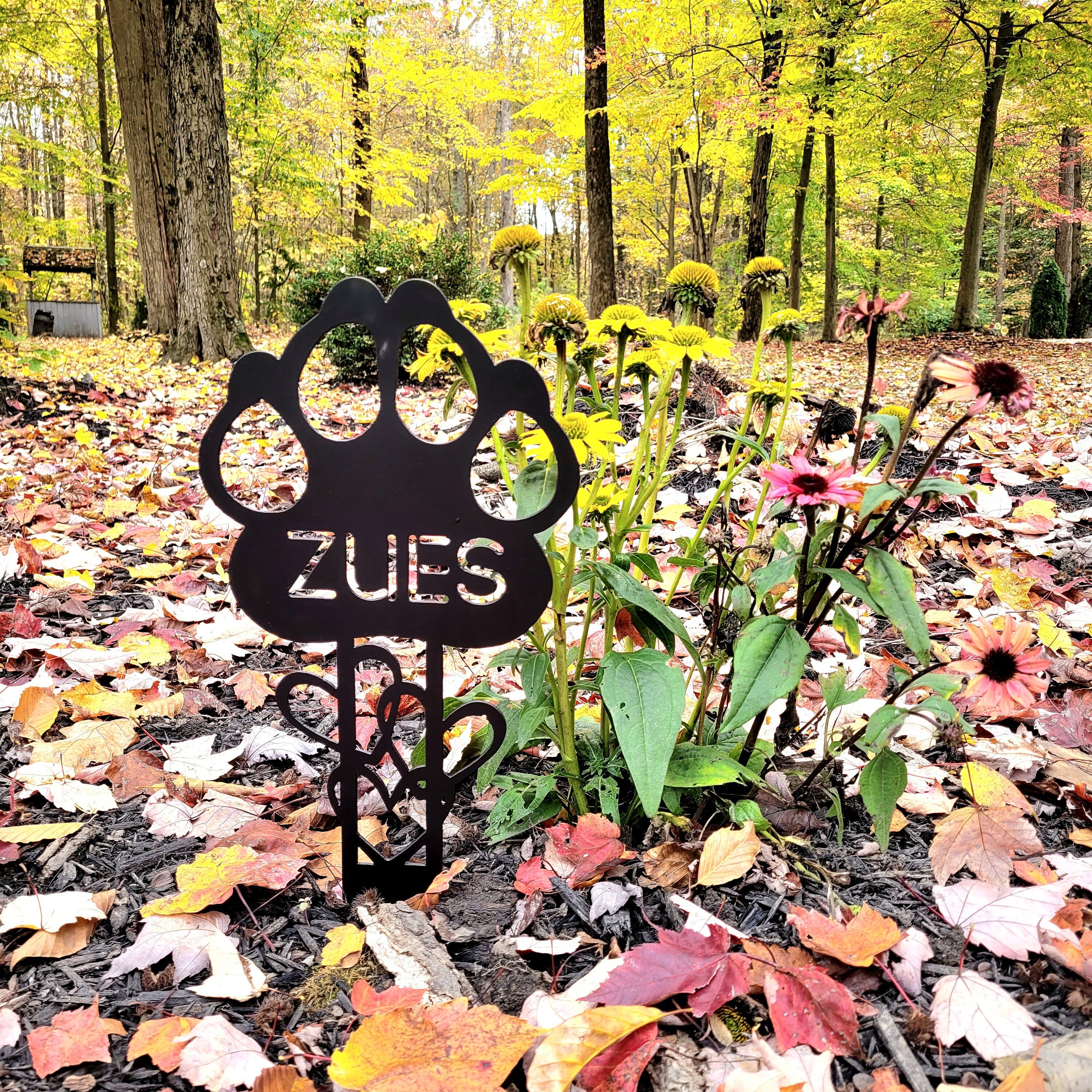 Pet Memorial Ground Stake Metal Garden Stake — alternate angle