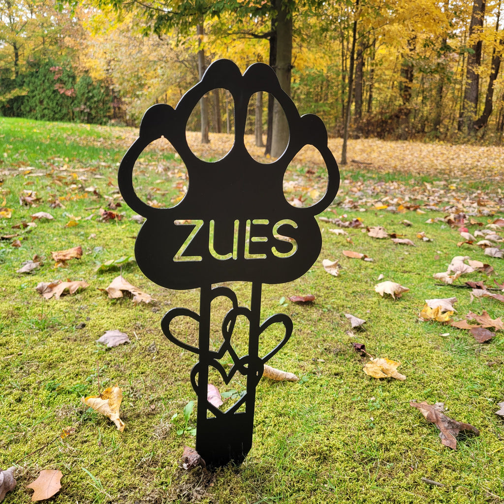 Pet Memorial Ground Stake Metal Garden Stake — alternate angle