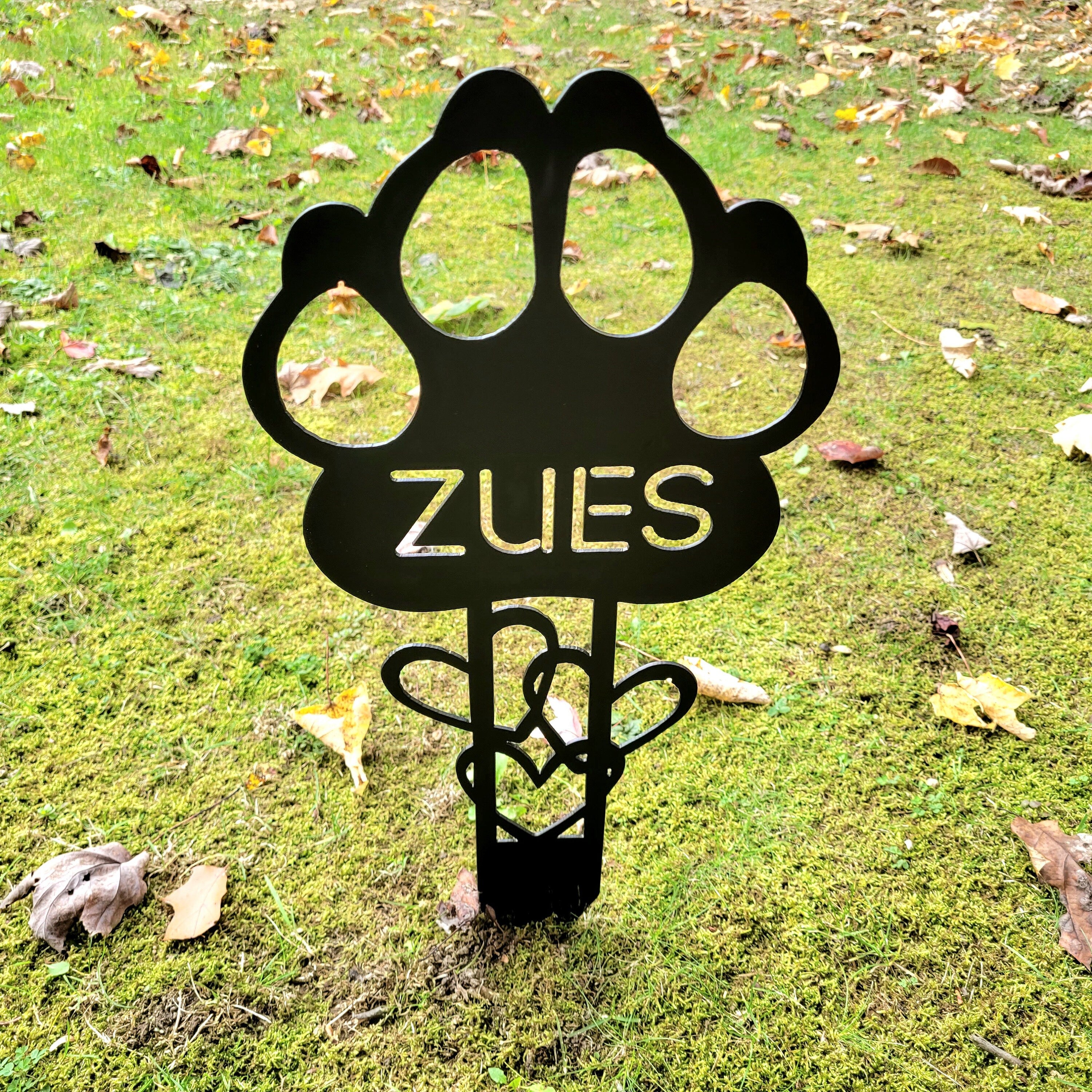 Pet Memorial Ground Stake Metal Garden Stake — alternate angle