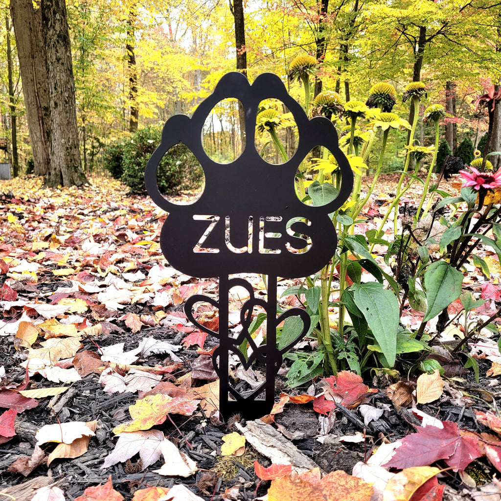 Pet Memorial Ground Stake Metal Garden Stake — alternate angle